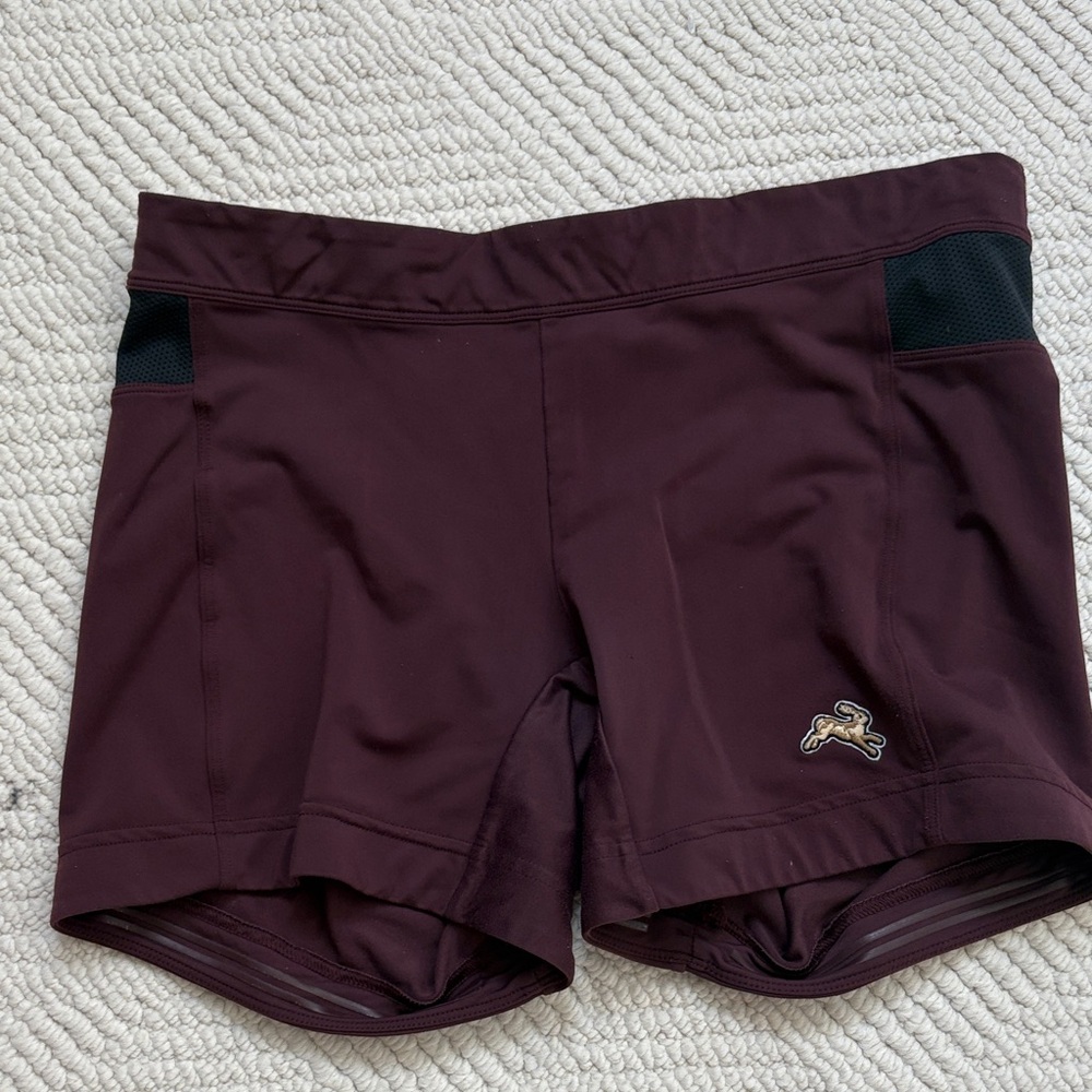 Tracksmith lane five tights shorts maroon medium